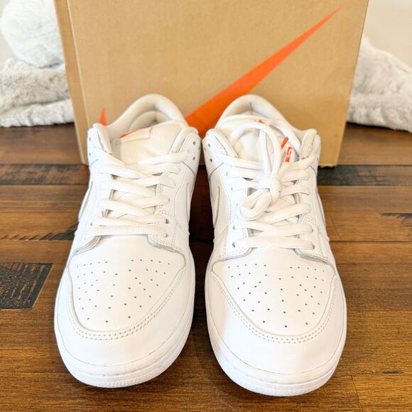 Nike SB Dunk Low Pro "Triple White" - Rare Orange Label Sneakers 14M FJ1674-100 - Picture 8 of 9
